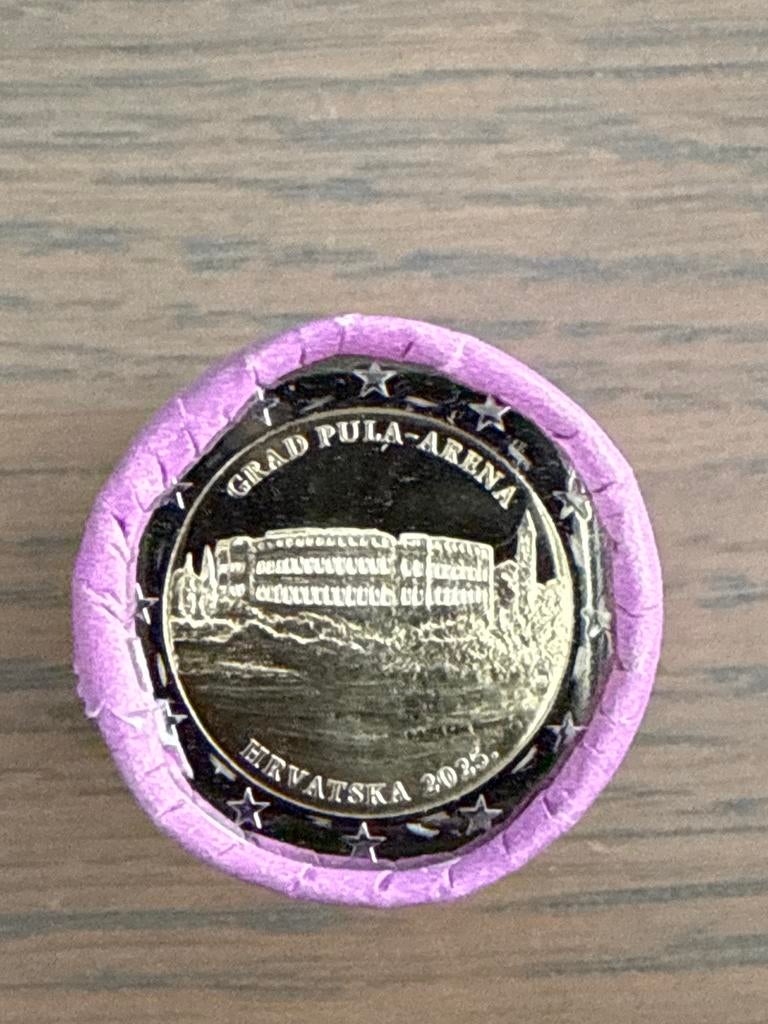 Kroatie muntrol rol 25 X 2 euro 2025 Pula ZELDZAAM, Ophalen of Verzenden, Overige landen, 2 euro