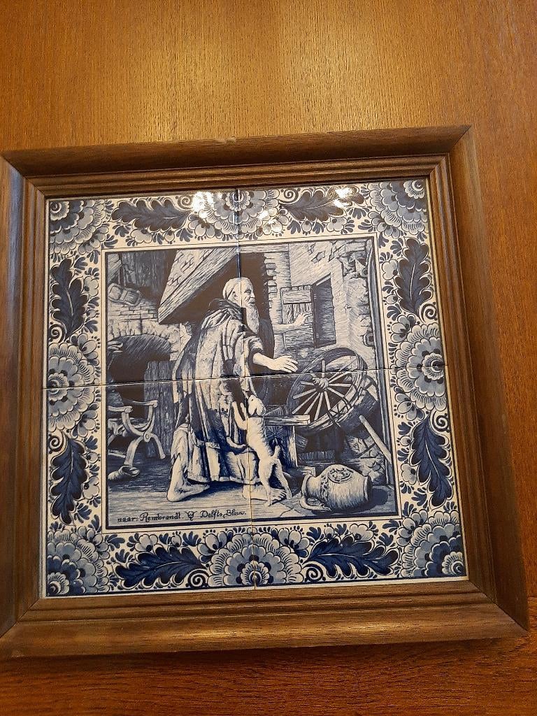 Tegel tableau, Antiek en Kunst, Kunst | Schilderijen | Klassiek, Ophalen