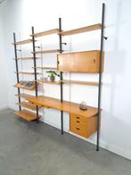 Olof Pira Sweden design modulair wandsysteem met bureau, Huis en Inrichting, Overige houtsoorten, 250 tot 300 cm, Gebruikt, Met deur(en)