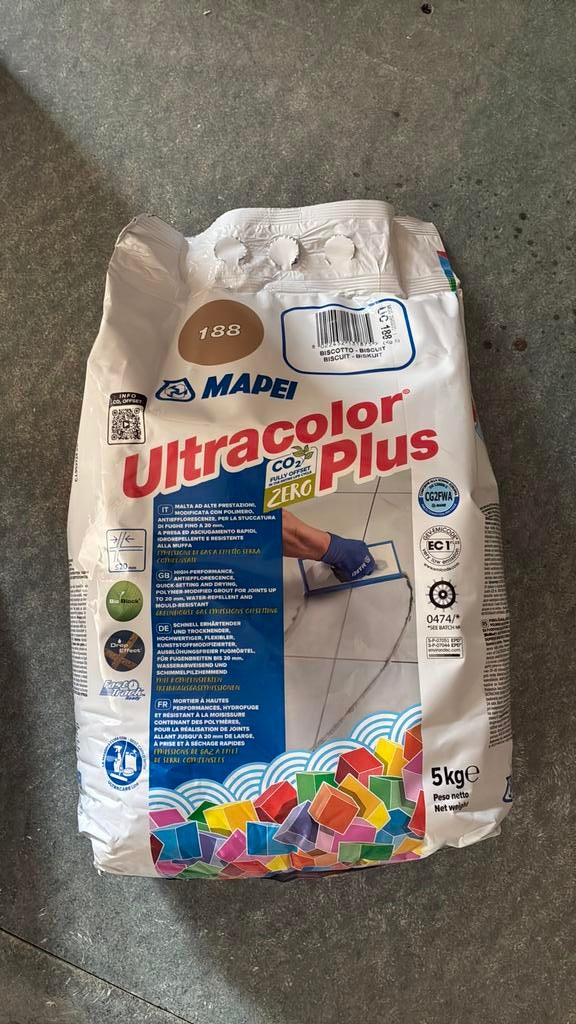 Mapei 188 Biscuit UltraColor Plus, 60 cm of meer, Keramiek, 10 m² of meer, Vloertegels