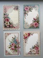 Brocante kaarten set van 4 nr4, Antiek en Kunst, Ophalen of Verzenden