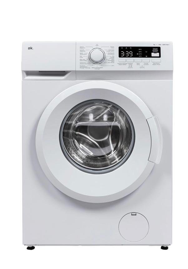 wasmachine OK. WM 7126, Witgoed en Apparatuur, Ophalen, Zo goed als nieuw, Voorlader, 85 tot 90 cm