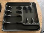 Handige bestekbak voor lades - Zwart/grijs kunststof, Ophalen, Gebruikt, Kunststof, Los bestek