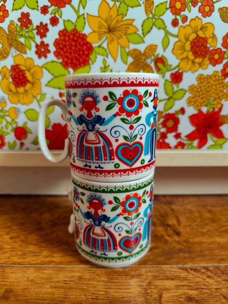 Vintage Bavaria West Germany Mokken, Keramiek, Ophalen of Verzenden, Zo goed als nieuw, Overige stijlen