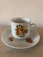 Vintage Retro. Kop en schotel en dejeuneetje., Ophalen of Verzenden, Zo goed als nieuw, Porselein, Kop en/of schotel