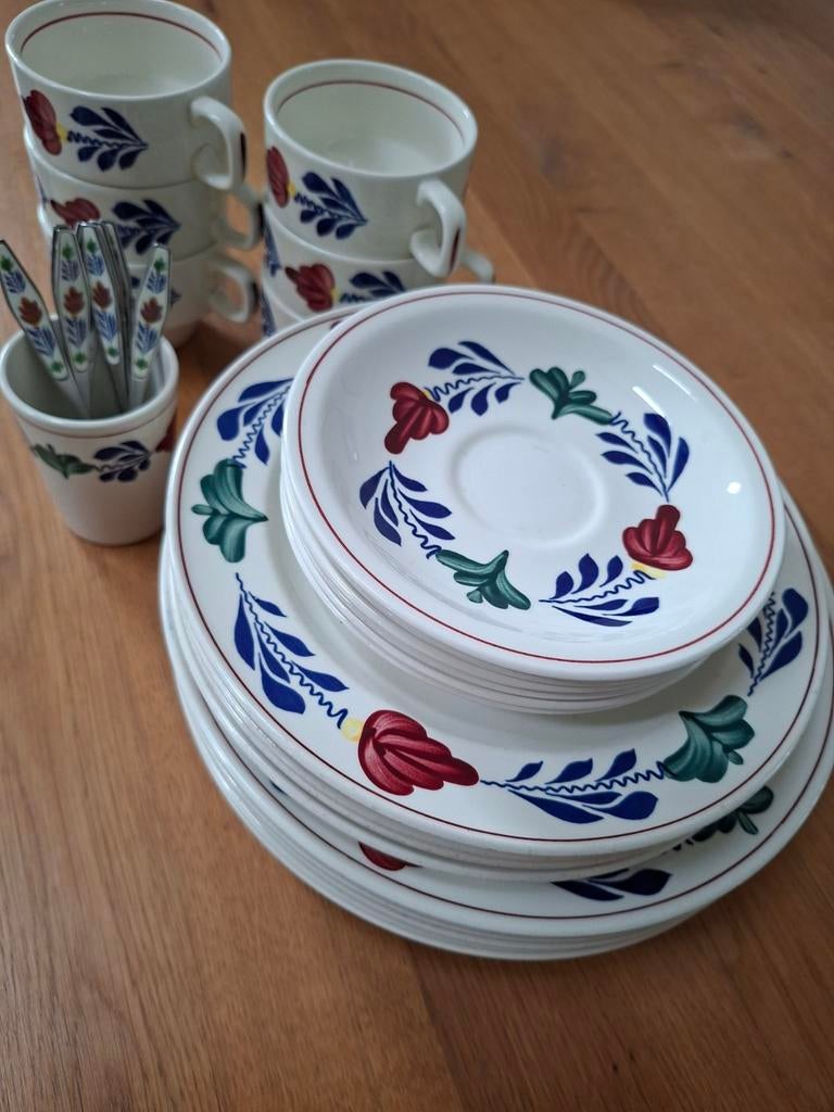 Boch Boerenbont servies, Gebruikt, Ophalen of Verzenden, Aardewerk, Boerenbont