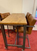 Bartafel + 3 stoelen, Huis en Inrichting, Ophalen, Zo goed als nieuw