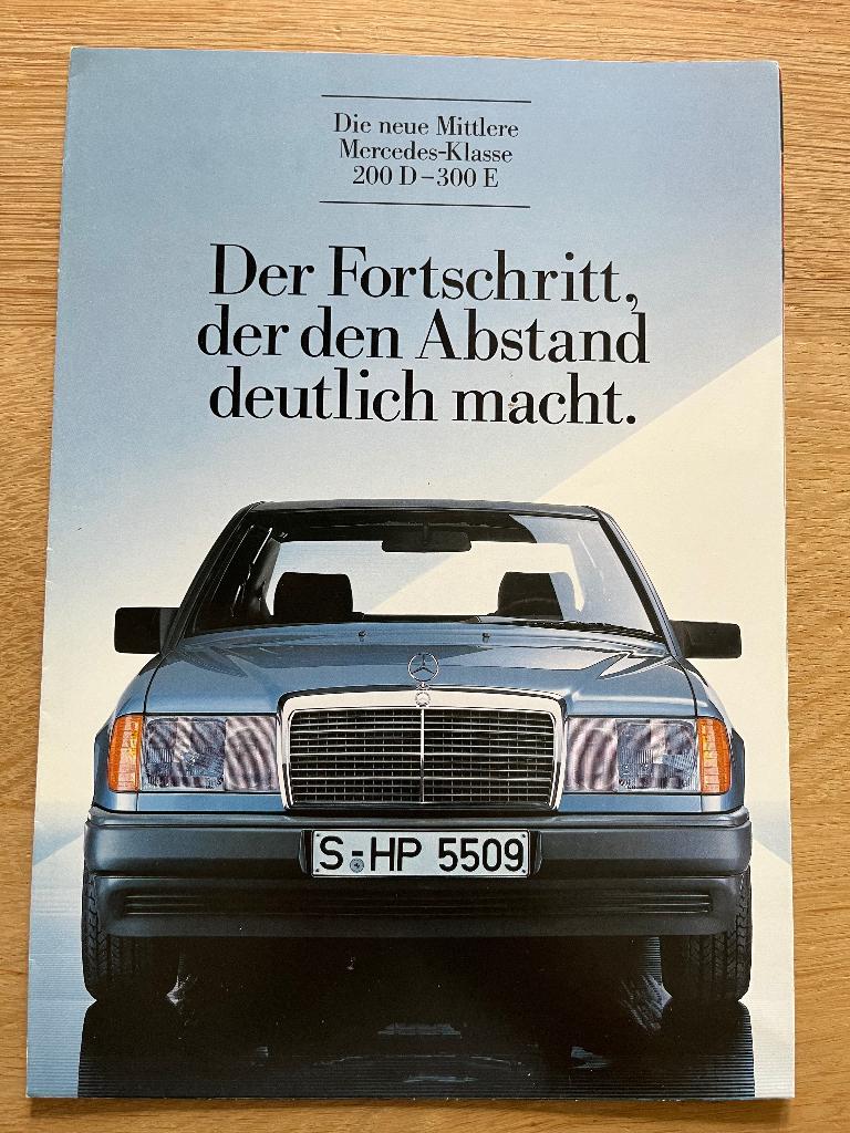 Autofolder/Brochure Mercedes 200D - 300E 1984 Duits talig, Ophalen of Verzenden, Mercedes
