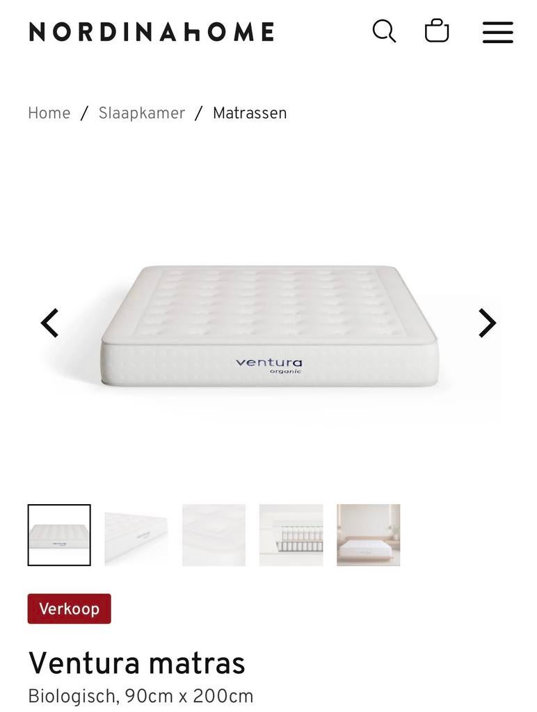 Ventura matras 90x200cm - NIEUW, 90 cm, Eenpersoons, Nieuw, Ophalen of Verzenden