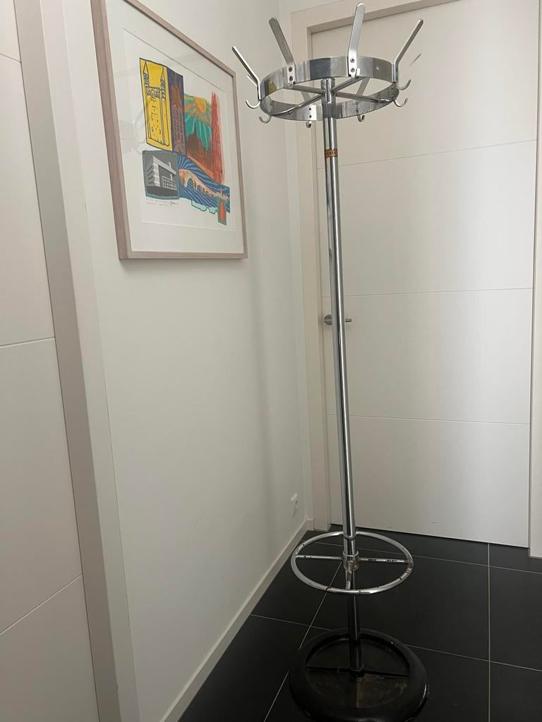 Vintage staande kapstok met gebruikssporen, Ophalen, Gebruikt, Metaal, Staande kapstok