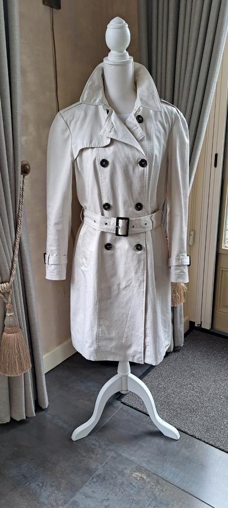 Trenchcoat mt 40/42, Maat 38/40 (M), Beige, Ophalen of Verzenden, Zo goed als nieuw