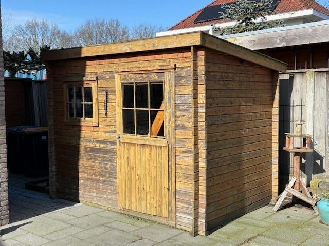 blokhut (de)montabel (3mx2,1m opp), Tuin en Terras, Tuinhuizen, Ophalen, 250 tot 500 cm, Blokhut, 1 raam