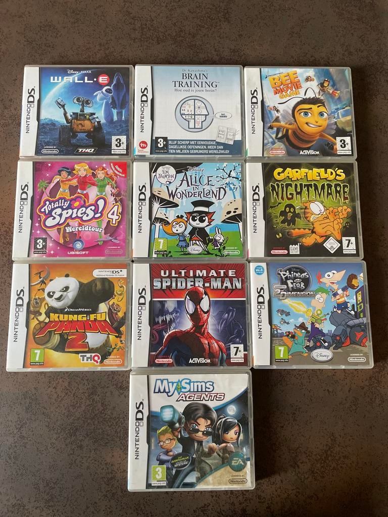 Nintendo DS games: Phineas and Ferb, Wall E, Spider-Man e.a., Avontuur en Actie, 1 speler, Ophalen of Verzenden, Zo goed als nieuw