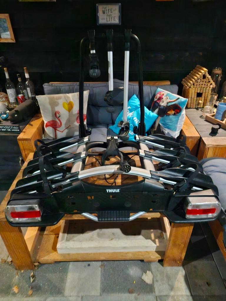 Thule Euroway 923 fietsendrager - Gebruikt, goede staat, Ophalen, 3 fietsen of meer, Gebruikt, Trekhaakdrager