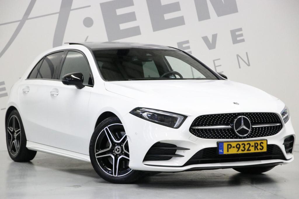 Mercedes-Benz A-klasse 250 AMG-line/Nightpakket/360' camera, Gebruikt, 4 cilinders, Wit, 1600 kg