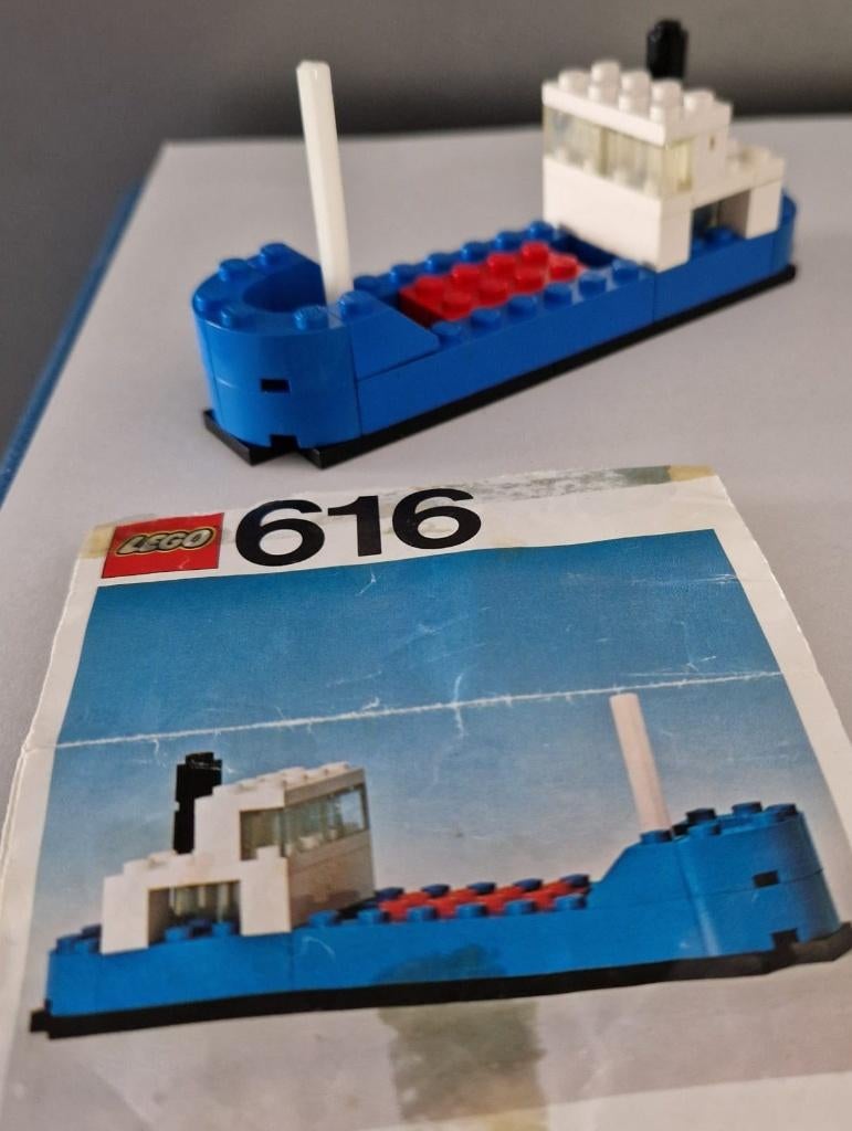 Lego 616 Cargoship 1976, Gebruikt, Lego, Compleet, Ophalen of Verzenden