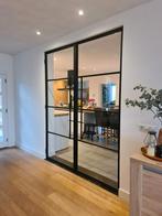 Prachtige zwarte stalen pui dubbele deuren nieuwstaat, Doe-het-zelf en Verbouw, Deuren en Horren, Ophalen, Binnendeur, 120 cm of meer