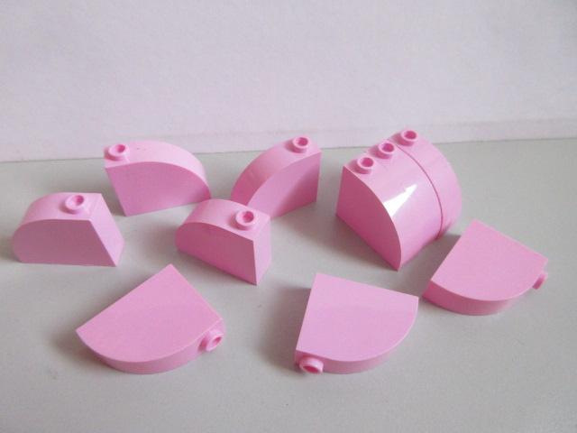 nr. 8422, 10 Roze stenen, afgerond 1x3x2, Ophalen of Verzenden, Zo goed als nieuw, Complete set, Lego