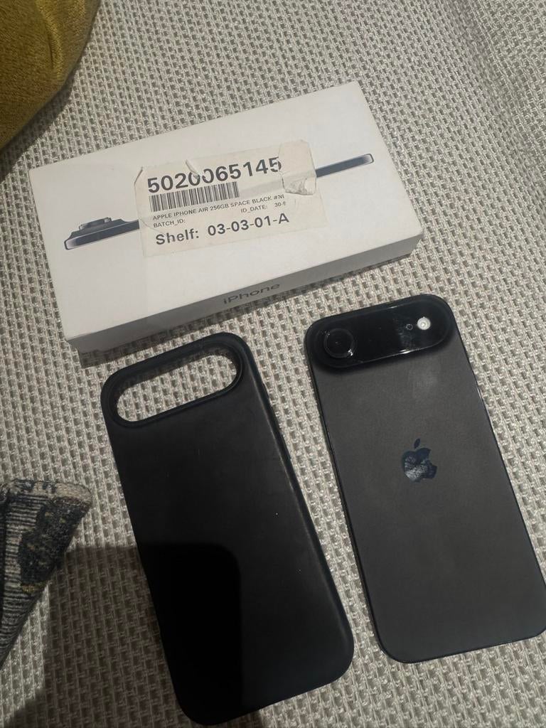 Nieuwe iPhone Air (eSIM) - Ongebruikt met accessoires, 256 GB, Overige modellen, Zwart, Nieuw
