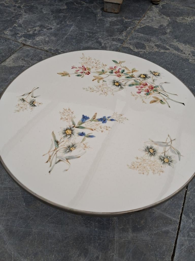 Taartplateau met bloemmotief, Antiek en Kunst, Ophalen of Verzenden