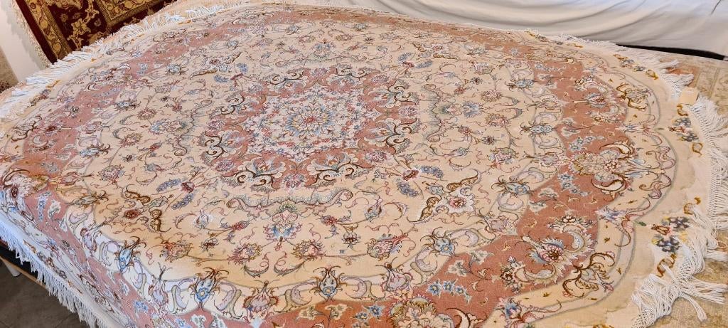 Rond TABRIZ Perzisch tapijt 200cm/kleed/Kelim/20% korting, Www.simatapijten.nl, Rond, Ophalen of Verzenden, 200 cm of meer