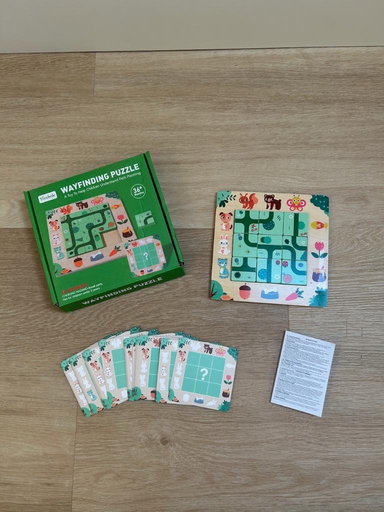 *NIEUW!* Houten doolhof puzzel bosdieren - wayfinding puzzle, Nieuw, Ophalen of Verzenden, Van hout, 4 tot 6 jaar
