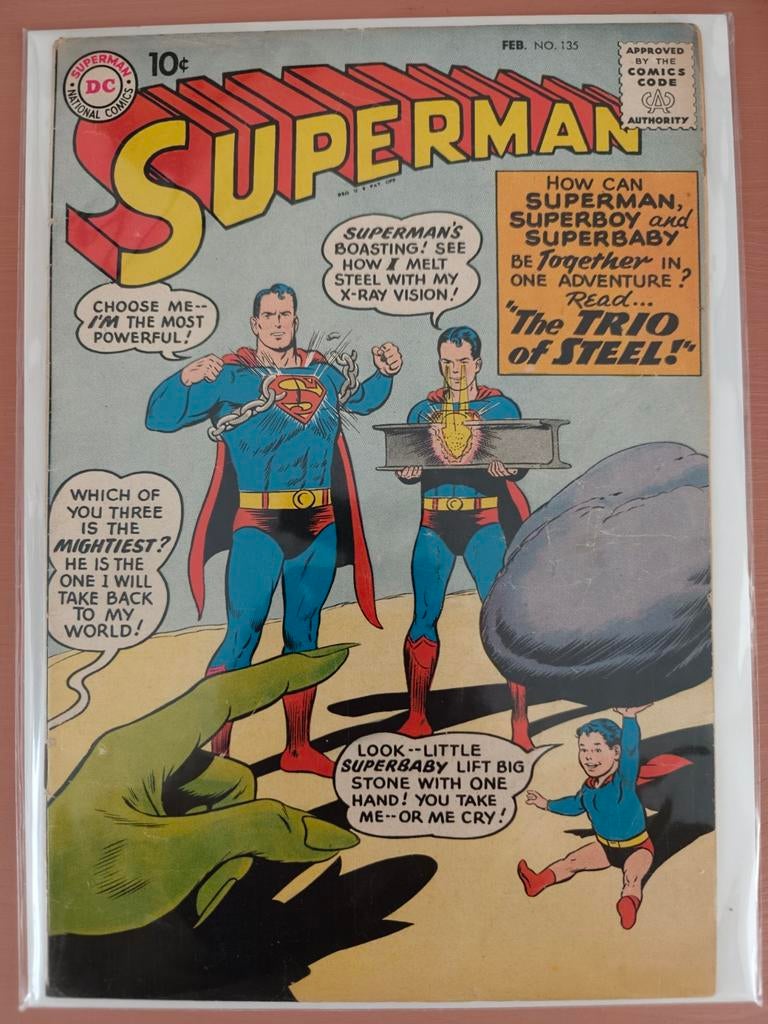 Superman #135 (1960), Eén comic, Amerika, Ophalen of Verzenden, Zo goed als nieuw