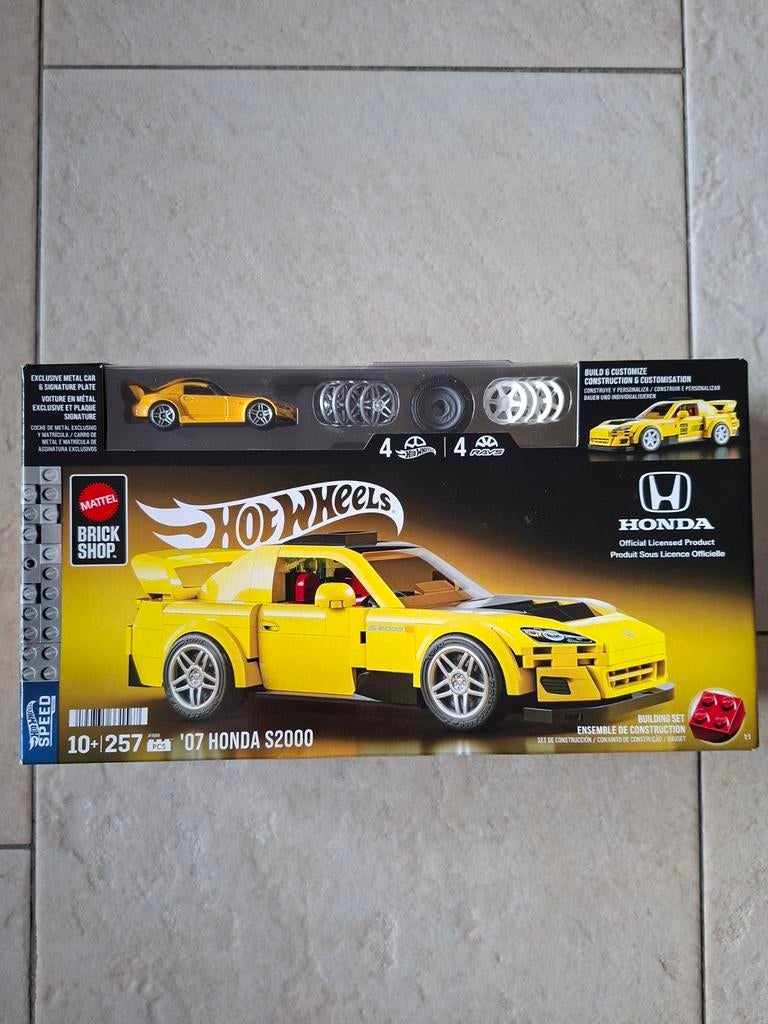 Hot Wheels Honda S2000 Bouwpakket - Mattel Brick Shop, Overige merken, Auto, 1:32 tot 1:50, Nieuw