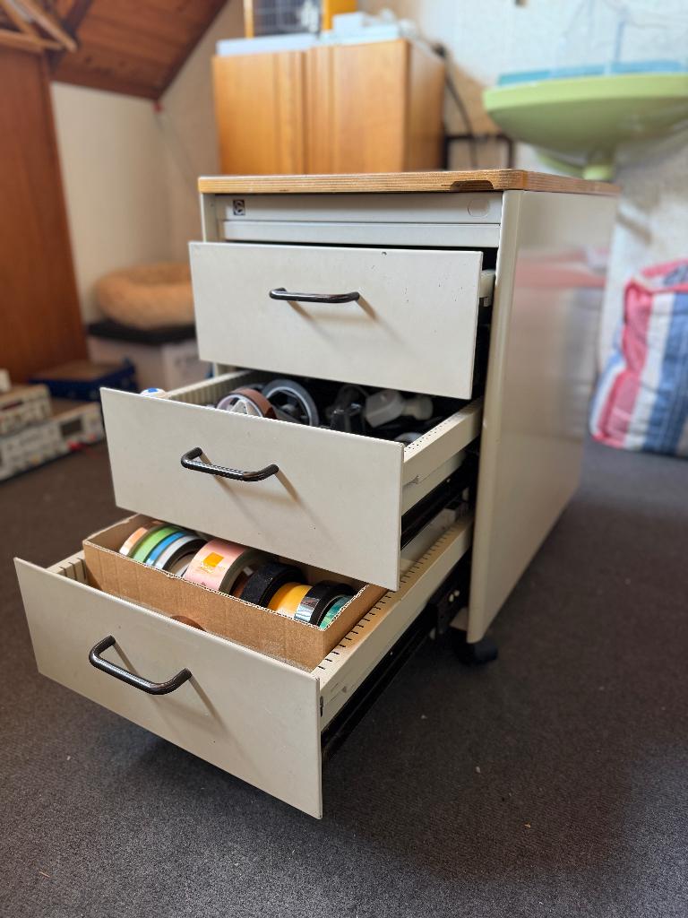 Gispen ladenkastje, Gebruikt, 50 tot 100 cm, 3 of 4 laden, Minder dan 100 cm