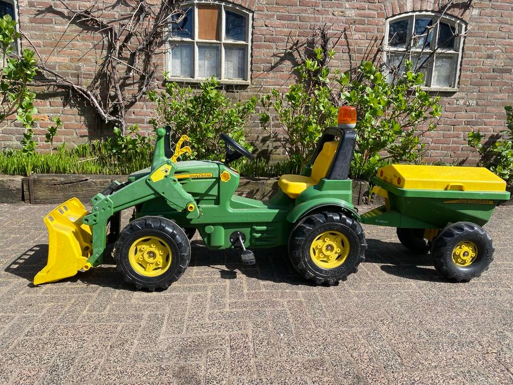 Dolly Toys Traptractor met voorlader en aanhanger, Ophalen, Gebruikt, Trapvoertuig