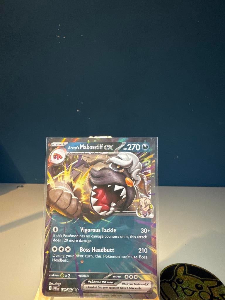 Pokemon kaart: Mabosstiff EX 139/182, Ophalen of Verzenden, Zo goed als nieuw, Losse kaart