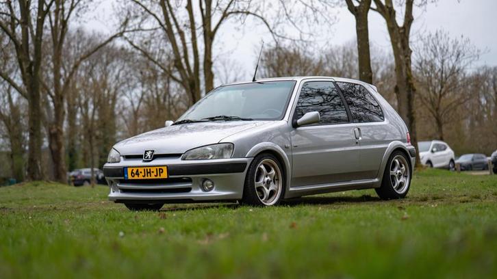 Peugeot 106 1.6 GTI 16V 2002 Grijs, Auto's, Peugeot, Particulier, Adaptieve lichten, Airbags, Bluetooth, Boordcomputer, Centrale vergrendeling