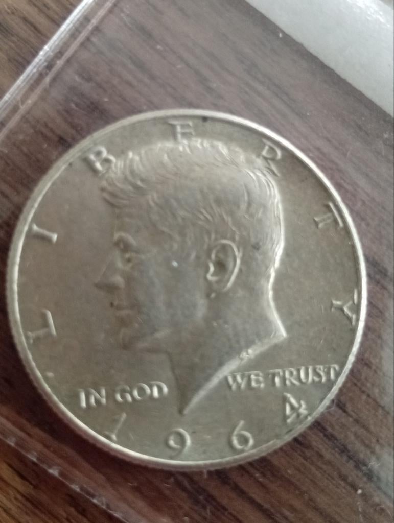 Kennedy Half Dollar 1964 - Zilveren Amerikaanse Munt, Postzegels en Munten, Munten | Amerika, Ophalen of Verzenden, Noord-Amerika