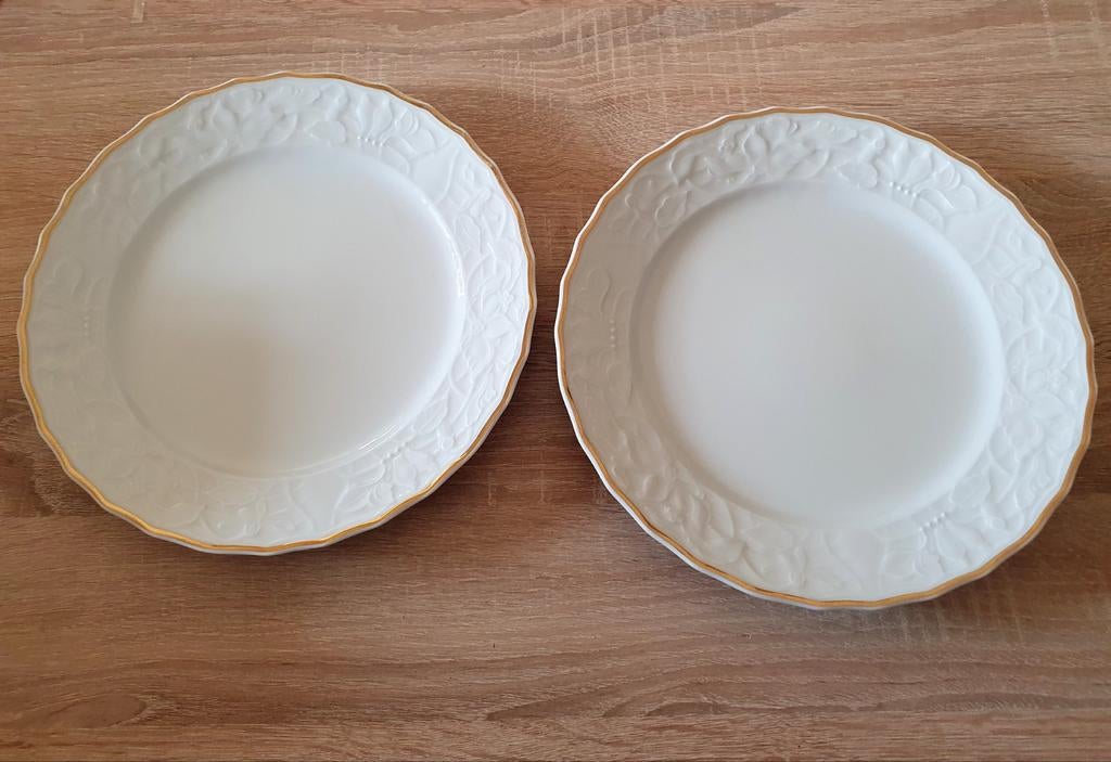 Vintage Mitterteich Bavaria Princess Gold Dinerborden, Ophalen of Verzenden