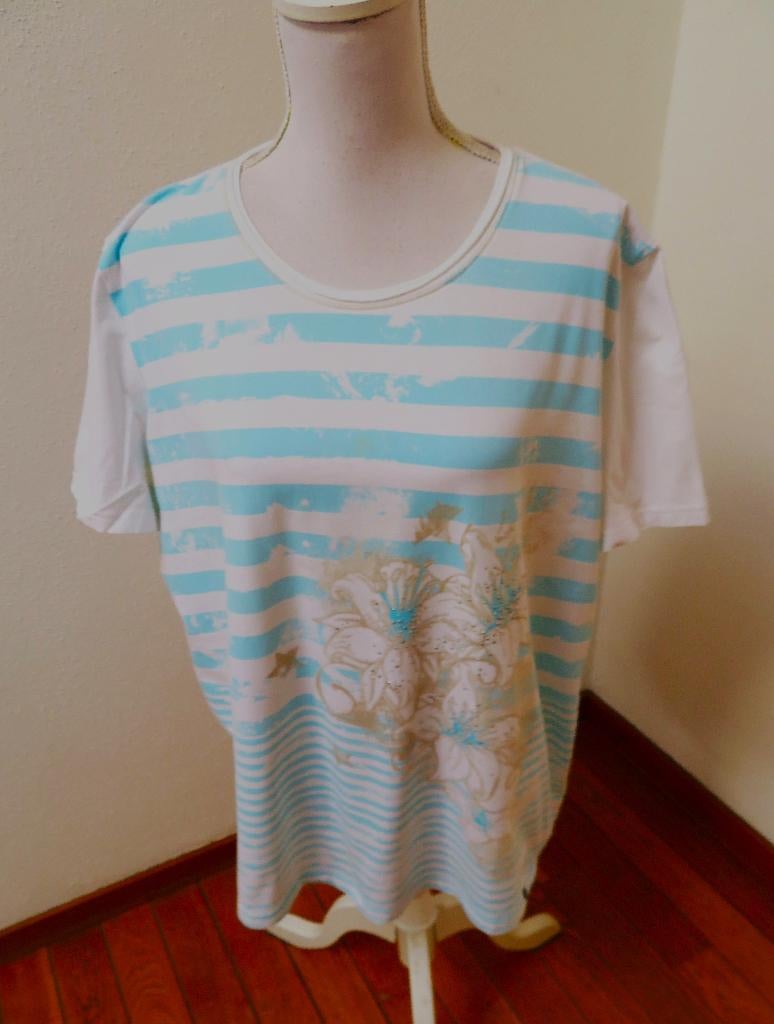 N10 GOLLEHAUG shirt wit blauw maat 50, Wit, Gollehaug, Zo goed als nieuw, Shirt of Top