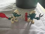 2 vintage oude smurfen , tennis smirf en kapper, Ophalen of Verzenden, Zo goed als nieuw, Verschillende Smurfen