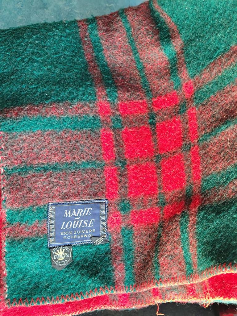 Vintage wollen deken Marie Louise, Ophalen of Verzenden, Zo goed als nieuw