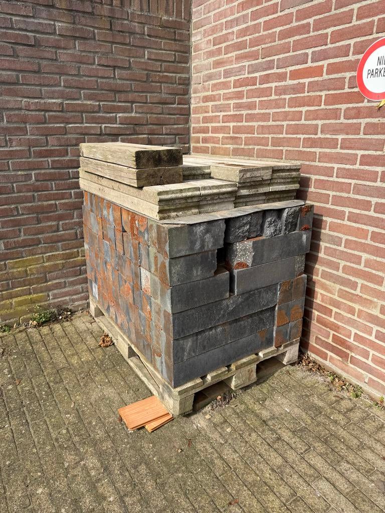 Gebruikte stenen voor bloembak, Tuin en Terras, Tegels en Klinkers, Ophalen, Gebruikt, Overige typen, 10 m² of meer