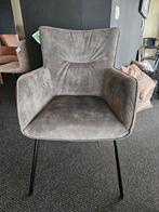 Stoel TITI leer met velours groen opruiming, Overige kleuren, Nieuw, Ophalen of Verzenden, Eén