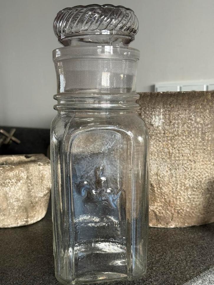 Oude glazen snoeppot, Antiek en Kunst, Antiek | Glas en Kristal, Ophalen of Verzenden