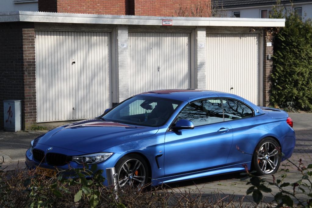 BMW 4-Serie 428IA 2.0 Cabrio 2015 Estoril Blauw, Automaat, 745 kg, Cabriolet, Particulier