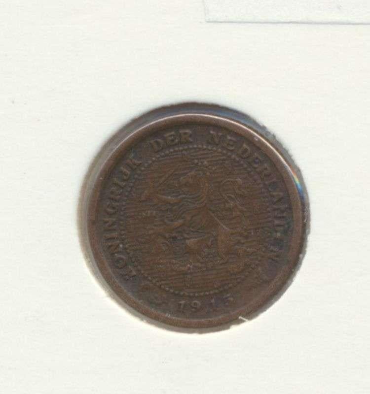 Nederland Halve cent 1915 Wilhelmina, Postzegels en Munten, Ophalen of Verzenden, Koningin Wilhelmina, Overige waardes, Losse munt