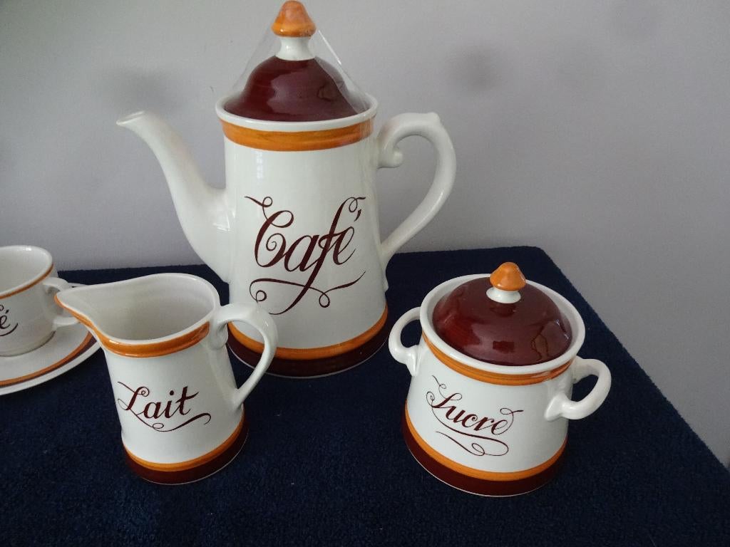 Boch Fermette .Mooie set Bruin /Oranje, Ophalen of Verzenden