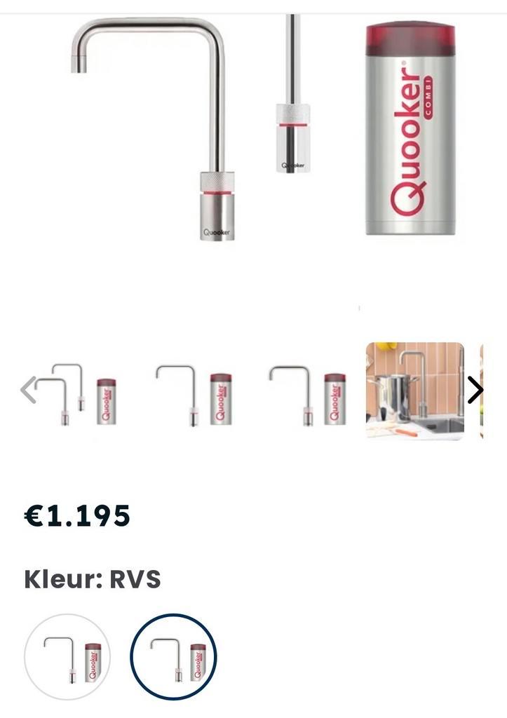Quooker Combi met RVS Nordic heet water kraan, Huis en Inrichting, Keuken | Keukenbenodigdheden, Nieuw, Ophalen