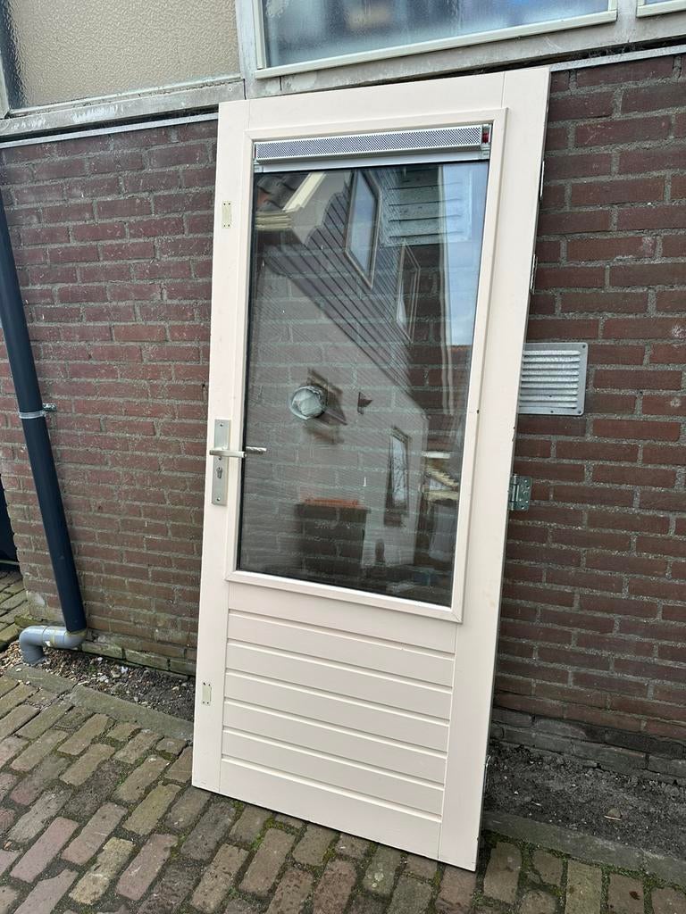 Hard houten buiten deur, Doe-het-zelf en Verbouw, Kozijnen en Schuifpuien, Gebruikt, Deurkozijn, 150 tot 225 cm, Hout