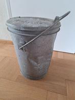 Vintage zinken vuilnisemmer gemeente Enschede, Antiek en Kunst, Ophalen of Verzenden
