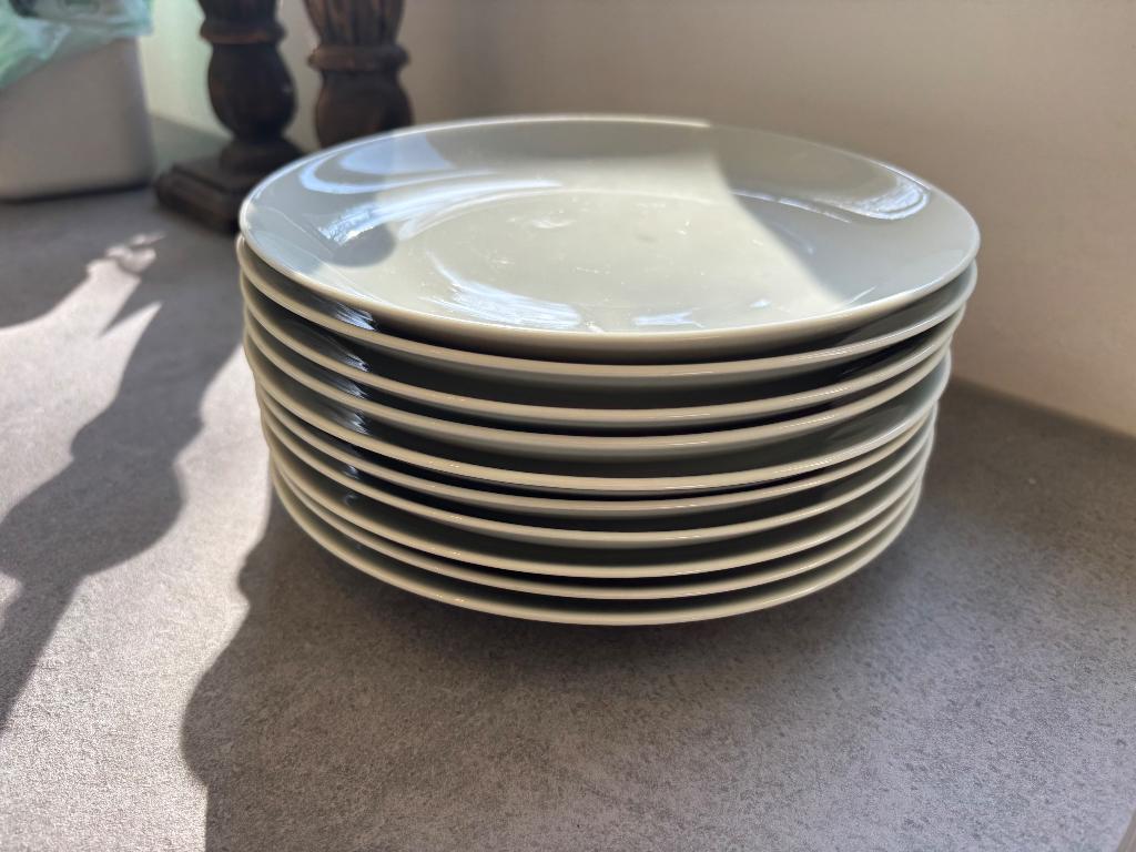 Mosa select 10 ontbijtborden antiek celadon, Ophalen