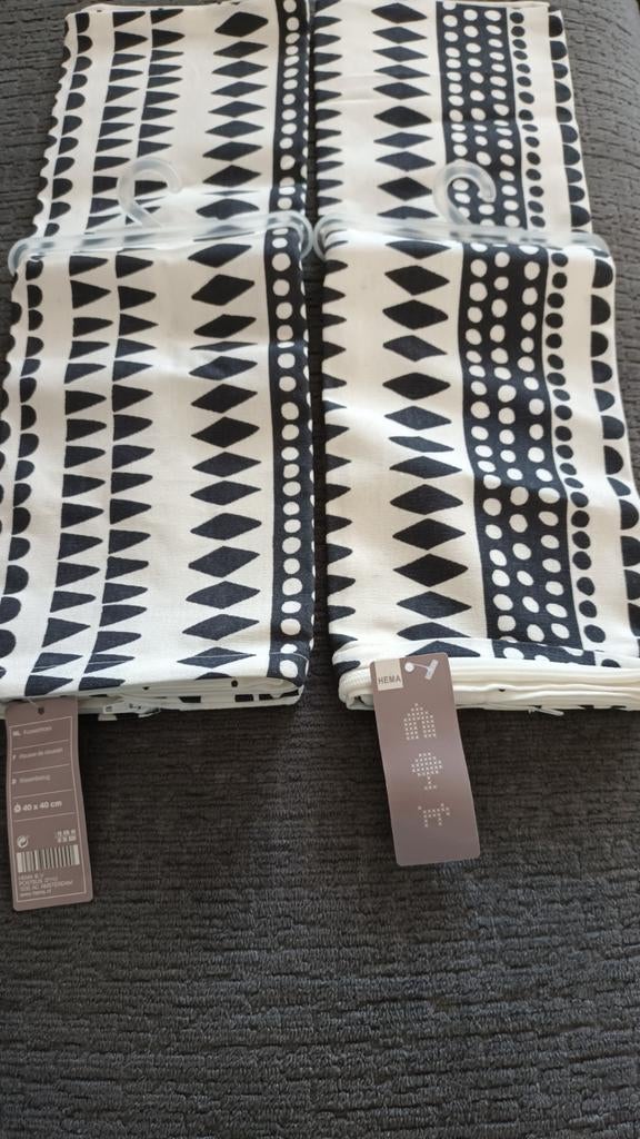 4 nieuwe kussen hoesjes met rits, Ophalen, Nieuw, Vierkant