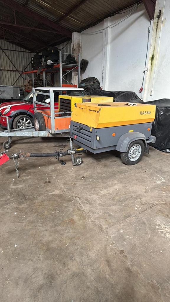 2x Atlas Copco XAS 37 Diesel Compressor – Mobiel, Ophalen of Verzenden