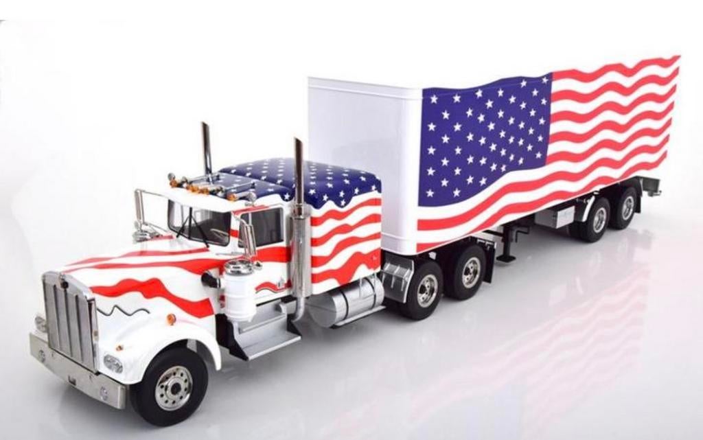 Kenworth W900 Stars & Stripes Truck&Trailer Road Kings 1/18, Hobby en Vrije tijd, Messingweg 47 48308 Senden, Overige typen, Nieuw